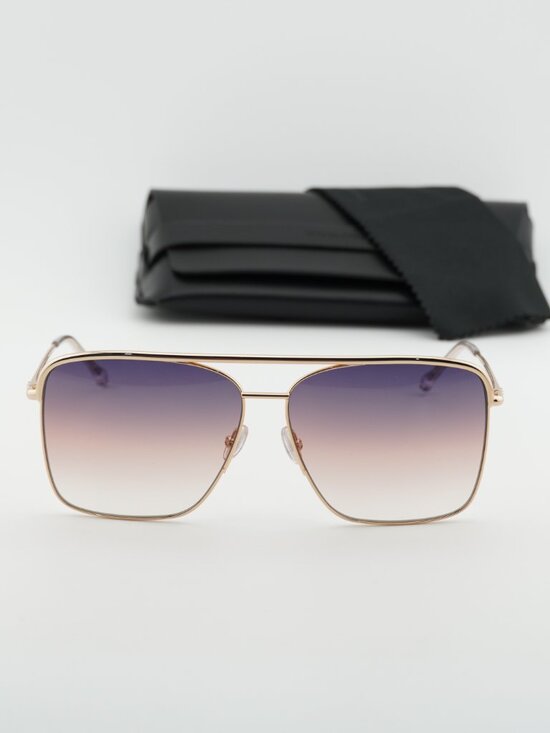 Isabel Marant IM 0118/S 0000 FF Square Sunglasses - Gold/Grey display picture 3